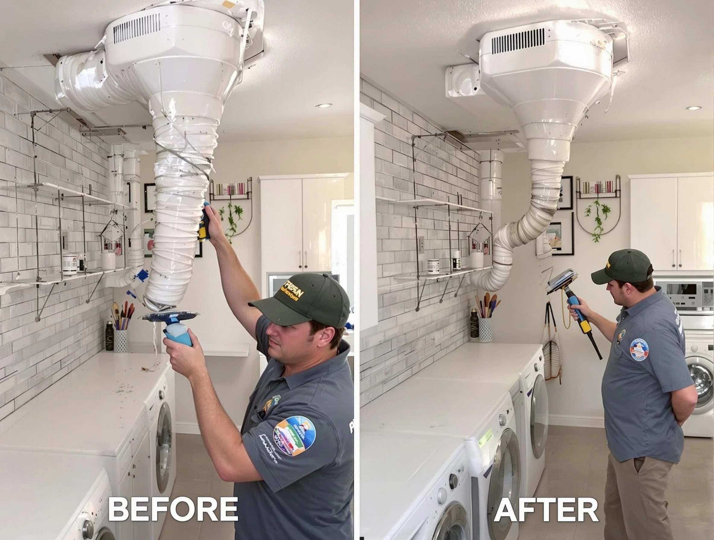 Professional dryer exhaust vent cleaning by Ross Dryer Vent Cleaning in Ross